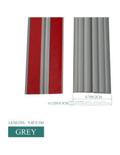 Moldura de esquina autoadhesiva Yefanxi 3m gris 2cm ancho 2