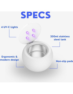 Limpiador Ultrasónico UV para Retenedores y Joyería - Hello Bright 2