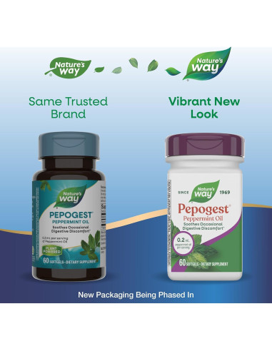 Aceite de Menta Pepogest Nature's Way 60 Gelatinas Blandas
