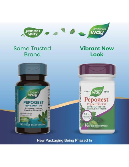 Aceite de Menta Pepogest Nature's Way 60 Gelatinas Blandas