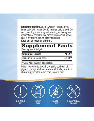 Aceite de Menta Pepogest Nature's Way 60 Gelatinas Blandas