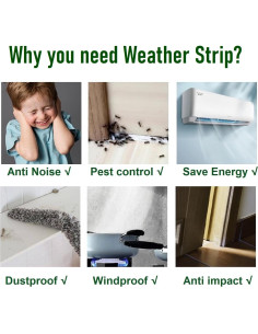 Tira de Sellado Autoadhesiva OIKIIOK 10m x 0.89cm Gris 2