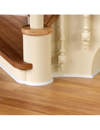 Moldura Flexible de Cuarto Redondo GCJUYA 99 cm Blanca