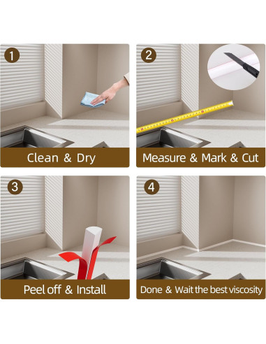 Moldura Flexible de Cuarto Redondo GCJUYA 99 cm Blanca