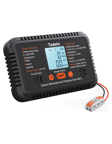 Alarma de Monóxido de Carbono y Gas Propano Tadeto TE031 12V