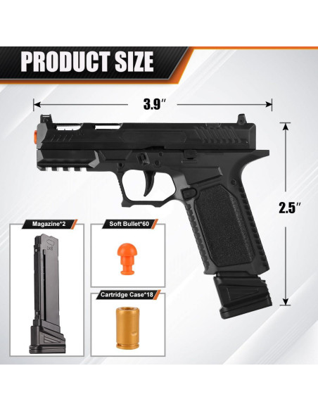 Pistola de Juguete Semiautomática SHOOTOSE G17 con 40 Balas