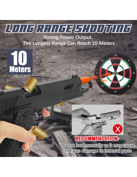 Pistola de Juguete Witcrety con 120 Balas Blandas y 2 Cargadores Pistola de Juguete Witcrety con 120 Balas Blandas y 2 Cargadores