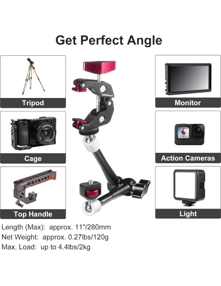 Brazo Mágico Articulado 28 cm MINIFOCUS con Super Abrazadera