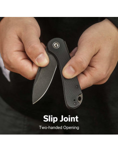 Cuchillo de Bolsillo CIVIVI Elementum 7.5 cm Acero 14C28N Negro 2