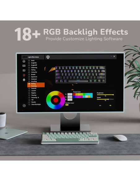 Teclado Gaming RK ROYAL KLUDGE RK61 Plus Inalámbrico RGB