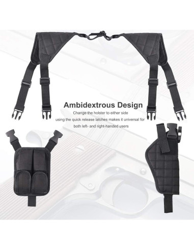 Funda de Hombro Xaegistac Ajustable para Pistolas Unisex
