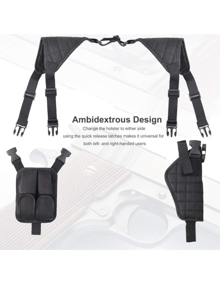 Funda de Hombro Xaegistac Ajustable para Pistolas Unisex
