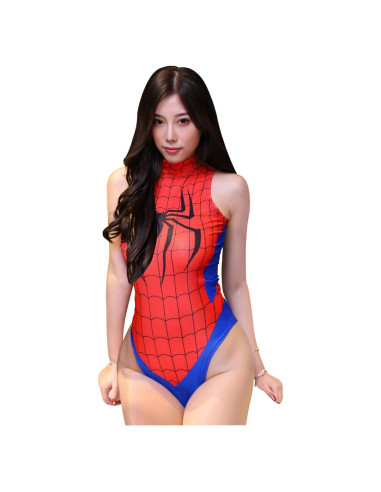 Traje de Baño de Una Pieza Superhéroe Mujer Talla Libre Rojo