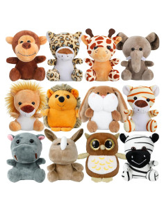 Conjunto de 12 Mini Animales de Peluche Arrozon 10 cm