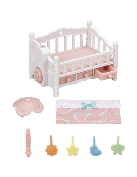 Cuna Calico Critters con Móvil - Muebles para Casa de Muñecas