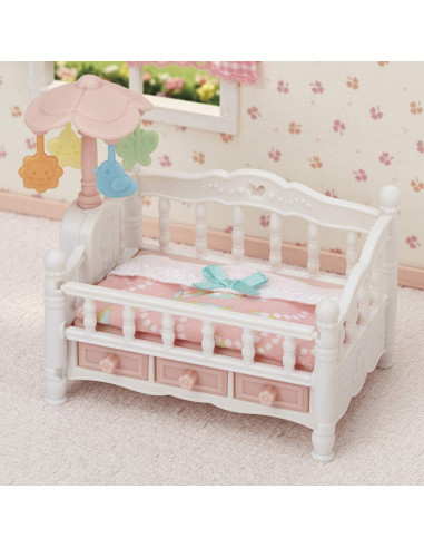 Cuna Calico Critters con Móvil - Muebles para Casa de Muñecas