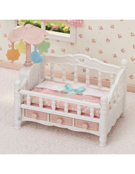 Cuna Calico Critters con Móvil - Muebles para Casa de Muñecas