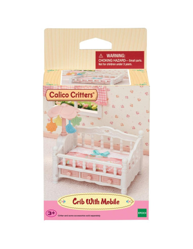 Cuna Calico Critters con Móvil - Muebles para Casa de Muñecas