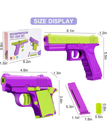 Paquete de 2 Pistolas de Juguete 1911 con Casquillos - Alivio Estrés