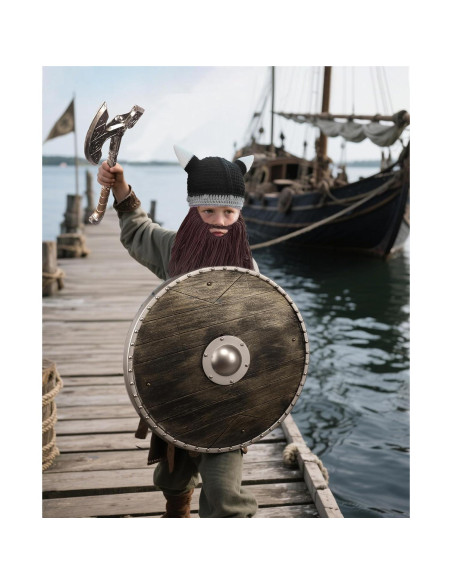 Disfraz de Vikingo para Niños HZXH con Casco, Escudo y Hacha