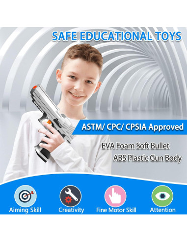Pistola de Juguete LBDREXZ con Balas Suaves y Cargadores