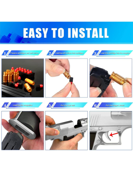 Pistola de Juguete LBDREXZ con Balas Suaves y Cargadores