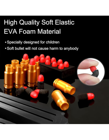 Pistola de Juguete LBDREXZ con Balas Suaves y Cargadores