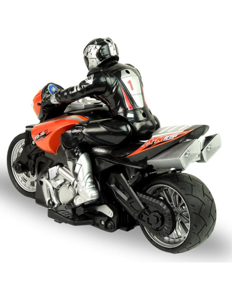 Motocicleta RC Liberty Imports 1:10 Naranja Acrobacias 360 Motocicleta RC Liberty Imports 1:10 Naranja Acrobacias 360
