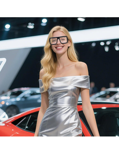 Gafas de sol cuadradas grandes ERDOGLY con lentes claros