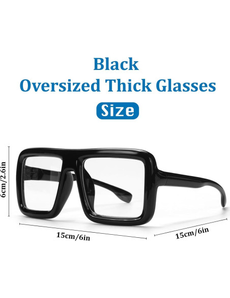 Gafas de sol cuadradas grandes ERDOGLY con lentes claros