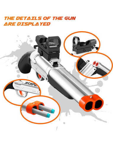 Escopeta de Juguete Shushuzz Doble Cañón con Mira 37 cm