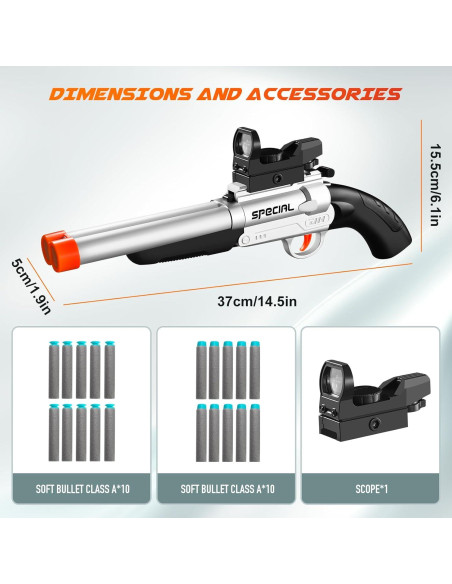 Escopeta de Juguete Shushuzz Doble Cañón con Mira 37 cm