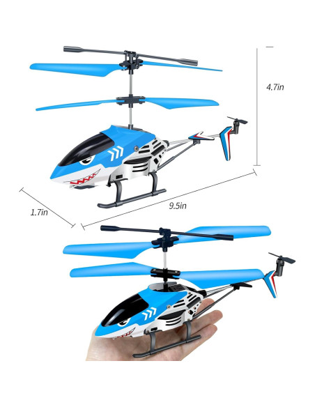 Helicóptero RC Tiburón YongnKids 3.5 Canales LED 198g