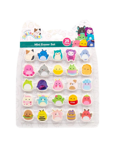 Conjunto de 25 Borradores Mini Squishmallows Originales