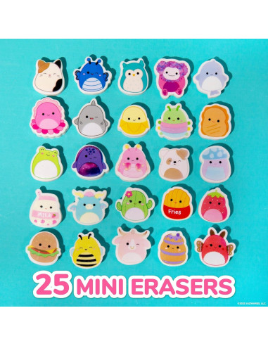 Conjunto de 25 Borradores Mini Squishmallows Originales