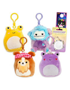 Conjunto de llaveros de peluche Squishmallows - 3 clips 8.89 cm