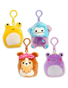 Conjunto de llaveros de peluche Squishmallows - 3 clips 8.89 cm 2