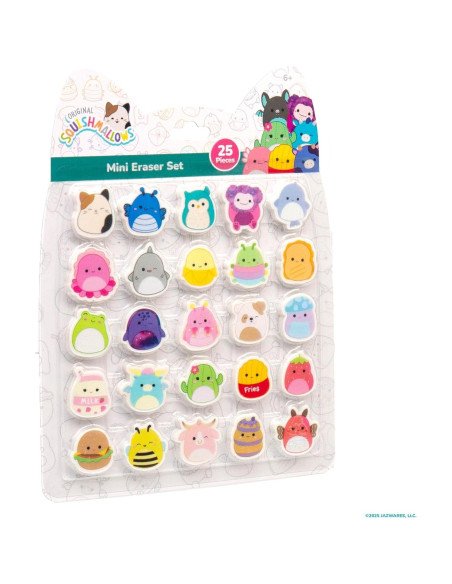 Conjunto de 25 Borradores Mini Squishmallows Originales