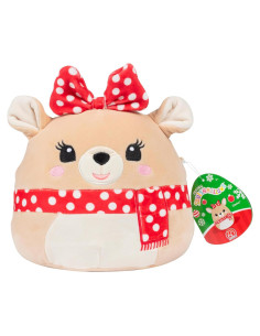 Squishmallows Clarice 20 cm - Rudolph el Reno de Nariz Roja - Peluche Suave