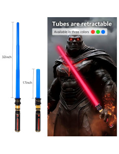 Sable de Luz Expandible YOFOTHS Rojo con Sonido para Niños 2