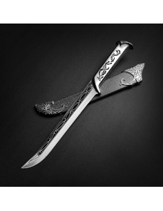 Daga Élfica Medieval Otakumod 27.94 cm con Funda de Cuero 2