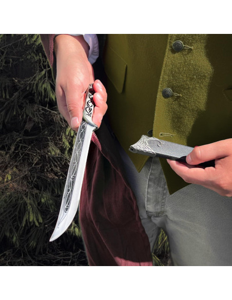 Daga Élfica Medieval Otakumod 27.94 cm con Funda de Cuero