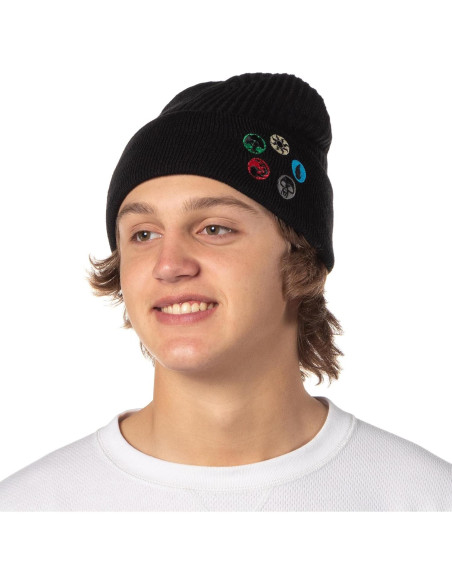 Gorro de Punto Magic: The Gathering con Símbolos de Maná