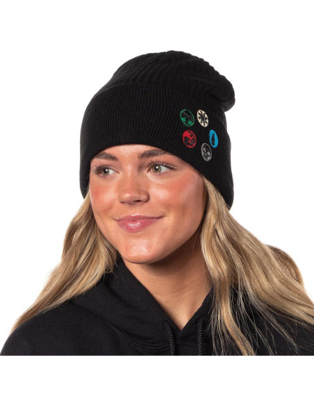 Gorro de Punto Magic: The Gathering con Símbolos de Maná