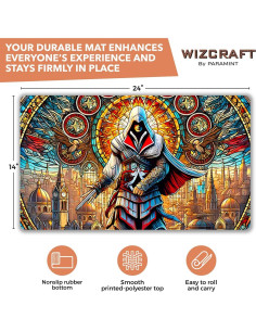 Tapete de Juego MTG Paramint Asesino de Vidrio Templado 35.5x61cm 2