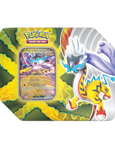Lata de TCG Pokémon Destinos Paradoja con 5 Paquetes 2