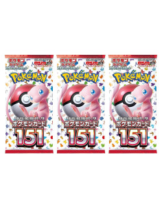 Paquete de Mejora Cartas Pokémon Japonés 151 SV2a - 3 Unidades