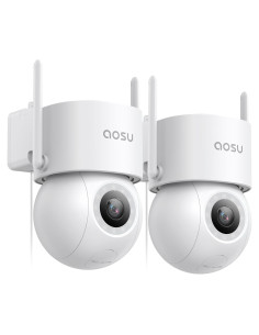 Cámara de Seguridad AOSU 2 Paquete 3K WiFi Exterior 360