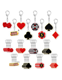 48 Llaveros de Fiesta de Casino Tondiamo - Recuerdos Elegantes