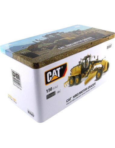 Caterpillar 16M3 Motor Grader 1:50 Diecast Masters - Detalles Realistas